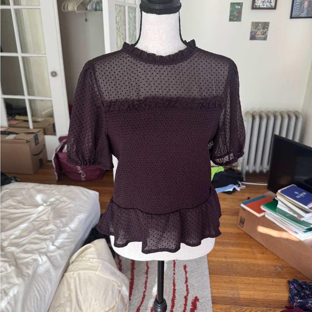 Elegant Black Sheer Blouse
